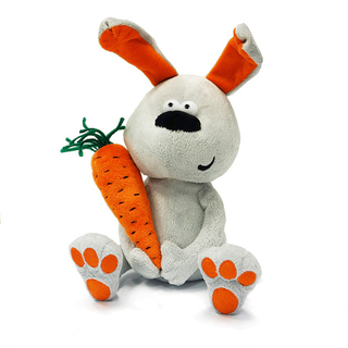 Мягкая игрушка Maxitoys ДуRашки, заяц с морковкой, 22 см