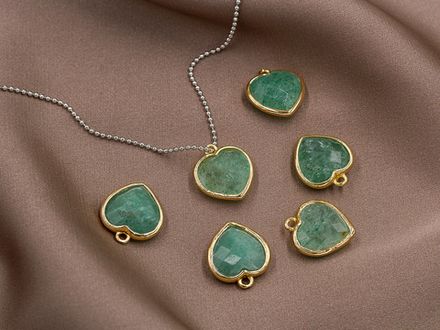 Подвеска "Сердце" 15мм, из авантюрина