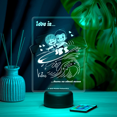 Ночник "Love is - это быть на одной волне"