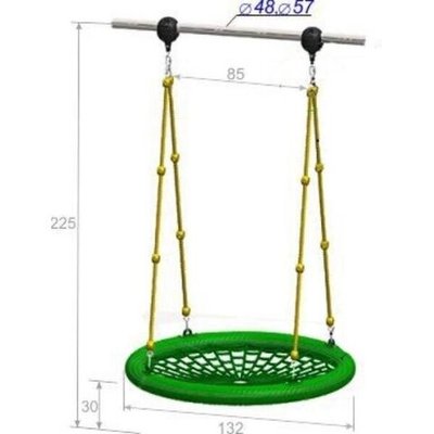 Качели гнезда Ø 132 300 см, диаметр крепления на трубу 76 мм