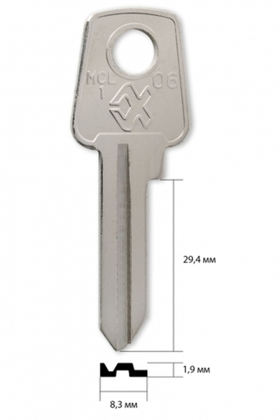 Заготовка английского ключа 12911  MCL-1 MSC1 MCL1 MC1 КНР