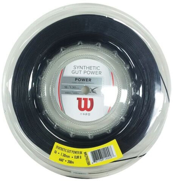 Струны теннисные Wilson Synthetic Gut Power (200 m) - black