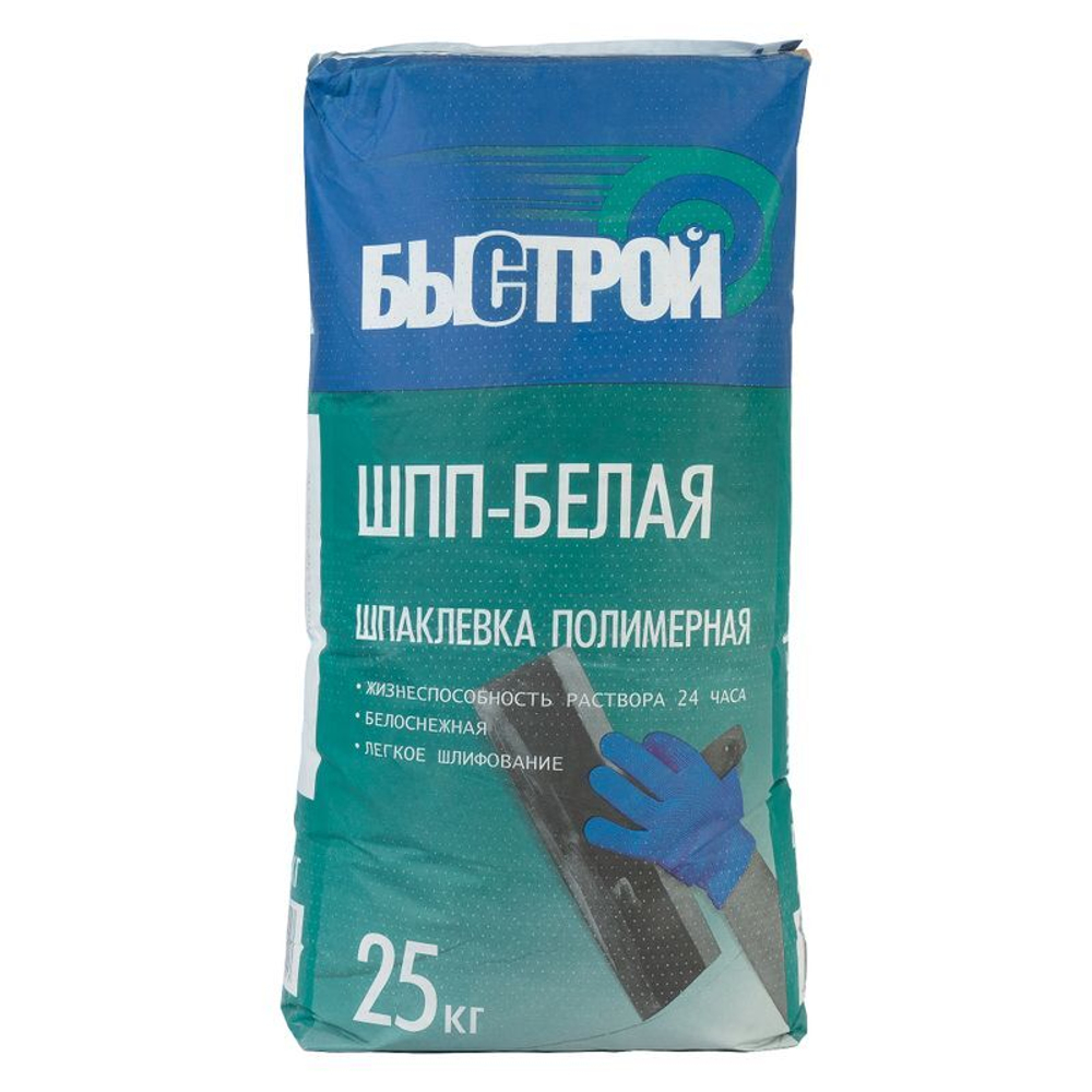 Шпатлевка полимерная Быстрой ШпП-белая 25 кг