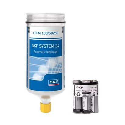 Заправочный картридж с маслом LFFM 100/SD250 SKF 250 мл (с батарейкой) для электромеханических лубрикаторов