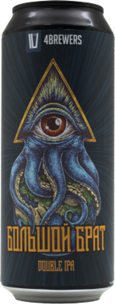 Пиво Четыре Пивовара Большой Брат / 4 Brewers Bolshoy Brat 0.45 - банка