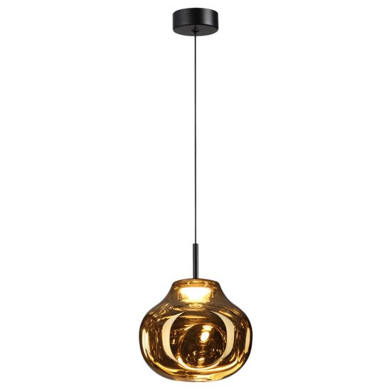 5097/4LA PENDANT ODL25 363 черный/золотой/металл/стекло Подвес LED 4W 4000K 388Лм VASO