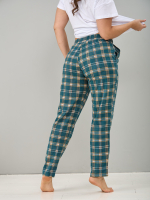 Брюки Б-18/морволна-оранжклетка