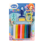 Тесто для лепки на блистере 2 формочек + каток, C-42208