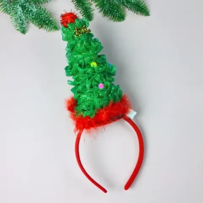 Ободок карнавальный «Ёлочка» с подсветкой (3 режима)