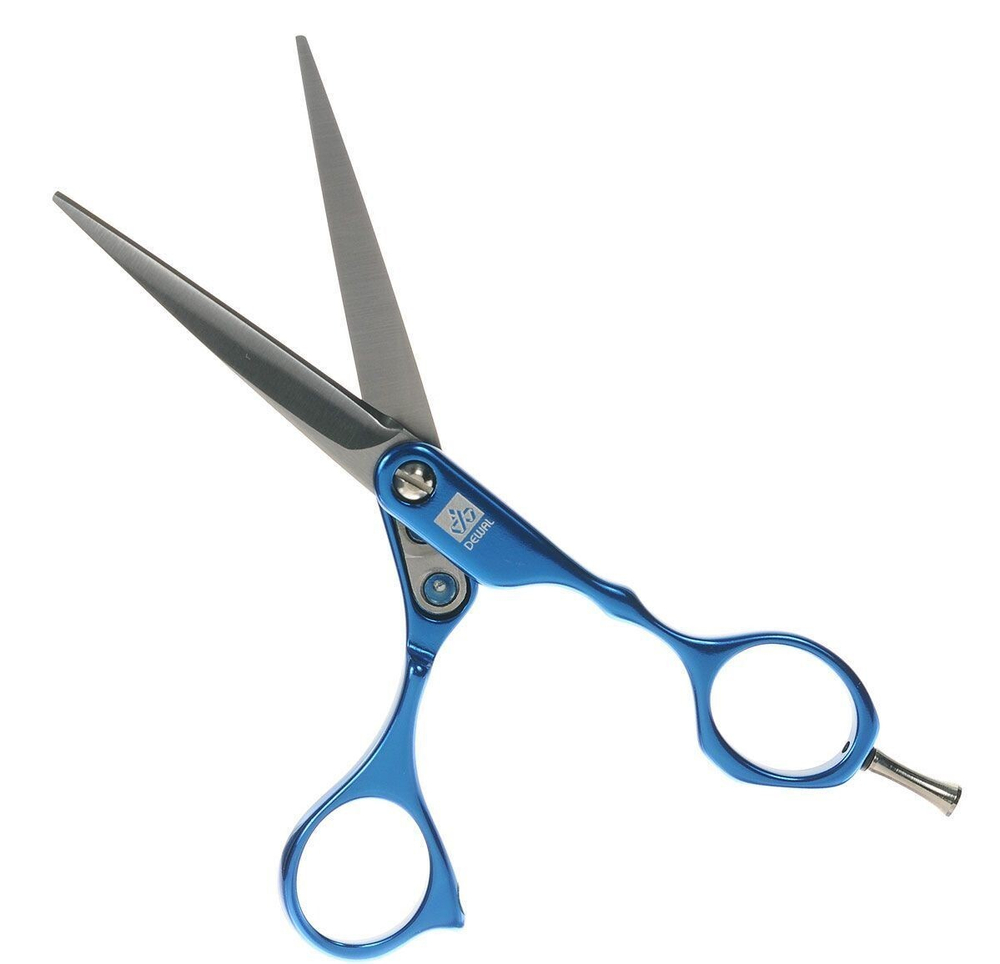 Ножницы DEWAL парикмахерские прямые 5,5" синие