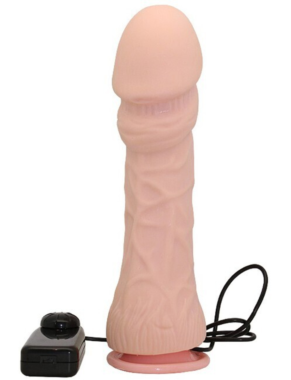 Реалистичный вибратор с огромной головкой UltraSkin Vibro Realistic (Цвет: телесный)