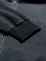 Худи Hardlunch Logo на молнии garment dye темно-серый