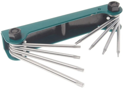 Набор ключей RF-5087F TORX складной 8пр.(Т5-Т10, Т15, Т20) ROCKFORCE