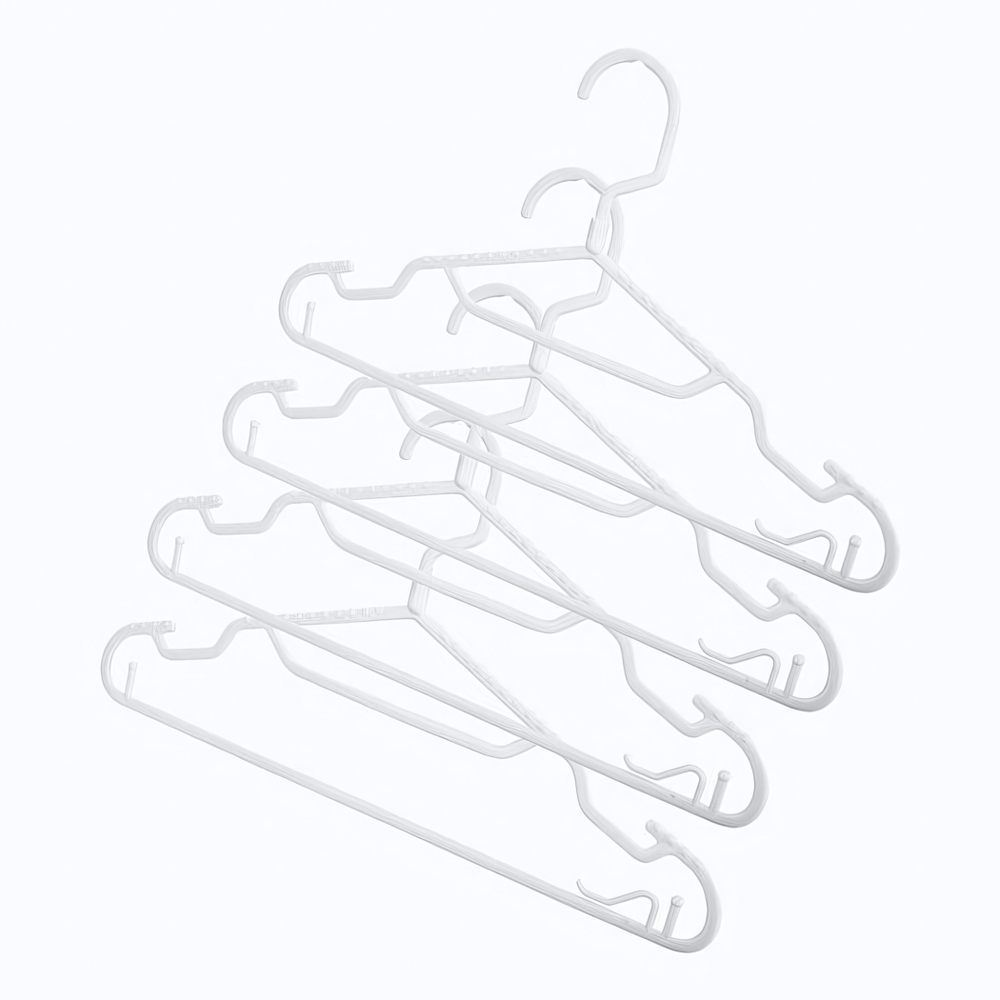 Комплект вешалок для легкой одежды slim р.46 (белый)