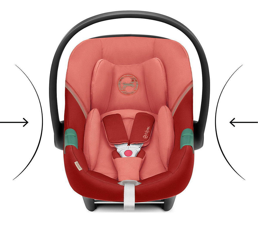 Коляска Cybex Talos S Lux TPE complete Aton S2 Hibiscus Red 3 в 1 Seashell Beige с дождевиками