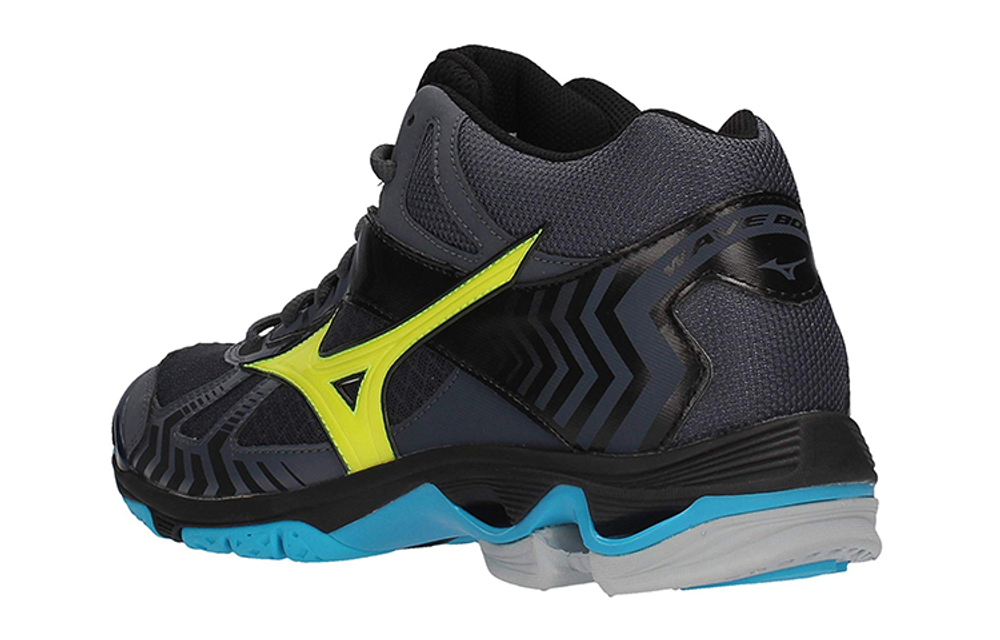 Mizuno Volley Volleyball Shoes Men"s Mid top Black/Yellow