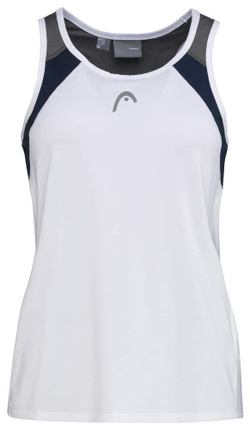 Топ теннисный Head Club 22 Tank Top W - white/dark blue