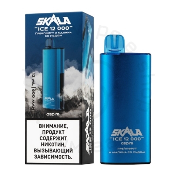 Одноразовая ЭС SKALA ICE 12000 с ароматом Грейпфрута и малины со льдом , 20мг/см3, 12 мл. (М)