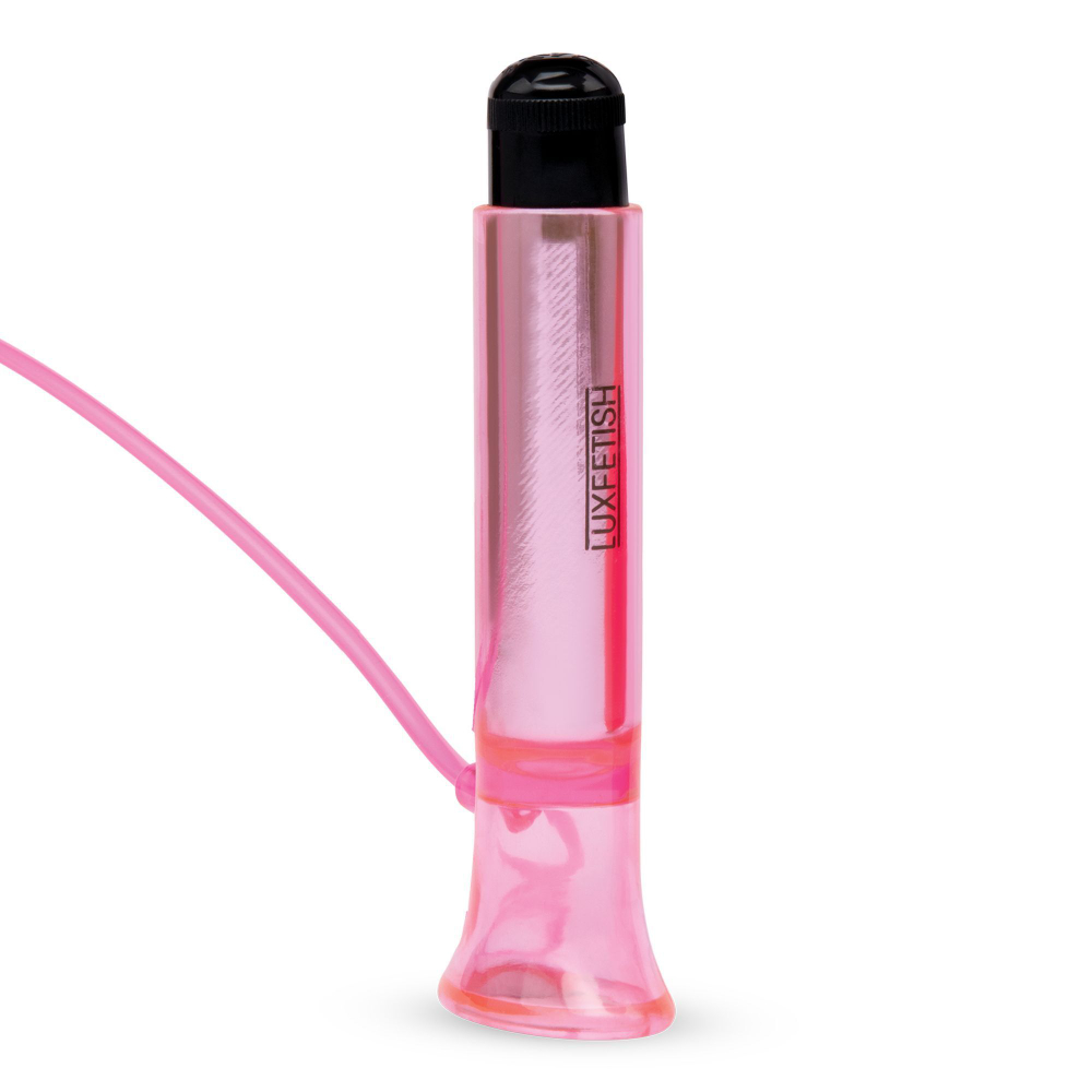 Розовый вакуумный стимулятор для клитора с вибрацией Vibrating Clitoral Pump with Quick Release (Цвет: розовый)