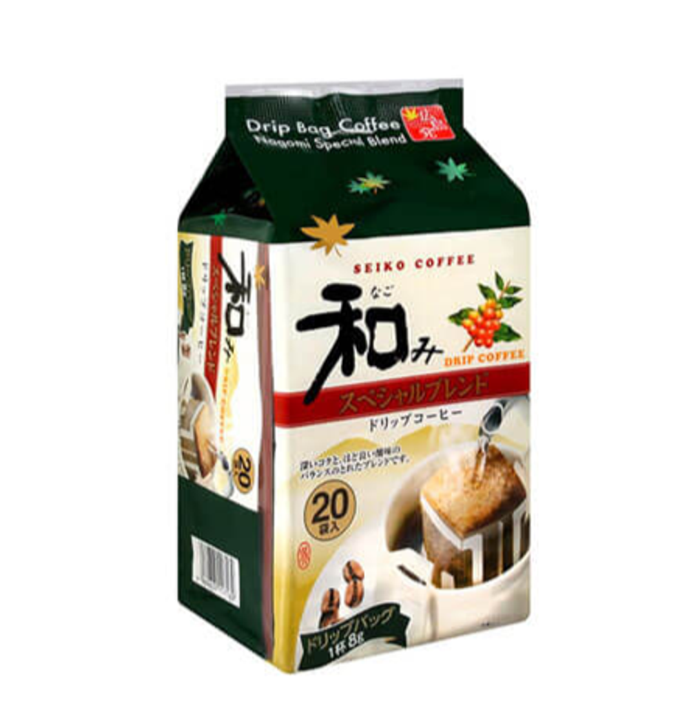 Кофе молотый в дрип-пакетах 20 шт * 8 г Seiko Coffee Nagomil Blend Drip Bags Coffee (мягкая упаковка)