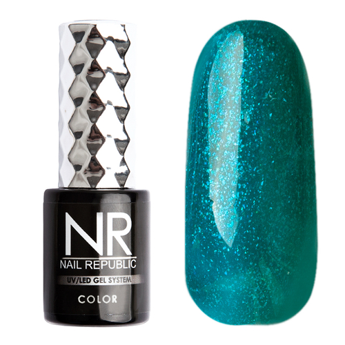 Nail Republic Гель-лак 458 Мерцающий лазурный, 10 мл