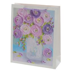 GAEM Пакет подарочный M (бумага 210г/м2, блок микс 12шт), L25,5 W10 H32 см, 4в.