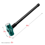 KRAFTOOL Steel FORCE, 8 кг, кувалда со стальной удлинённой обрезиненной рукояткой (2009-8)