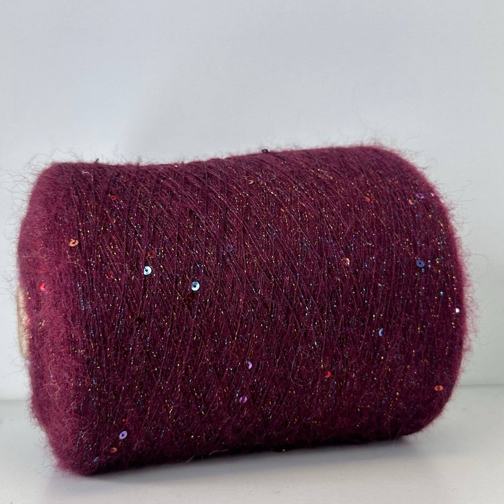 STARPAILLETS - Luxury Selection by Ri.Go; 55% кидмохер, 25% меринос, 20% п/а; 700м/100гр; col. 251, цвет: бордовый