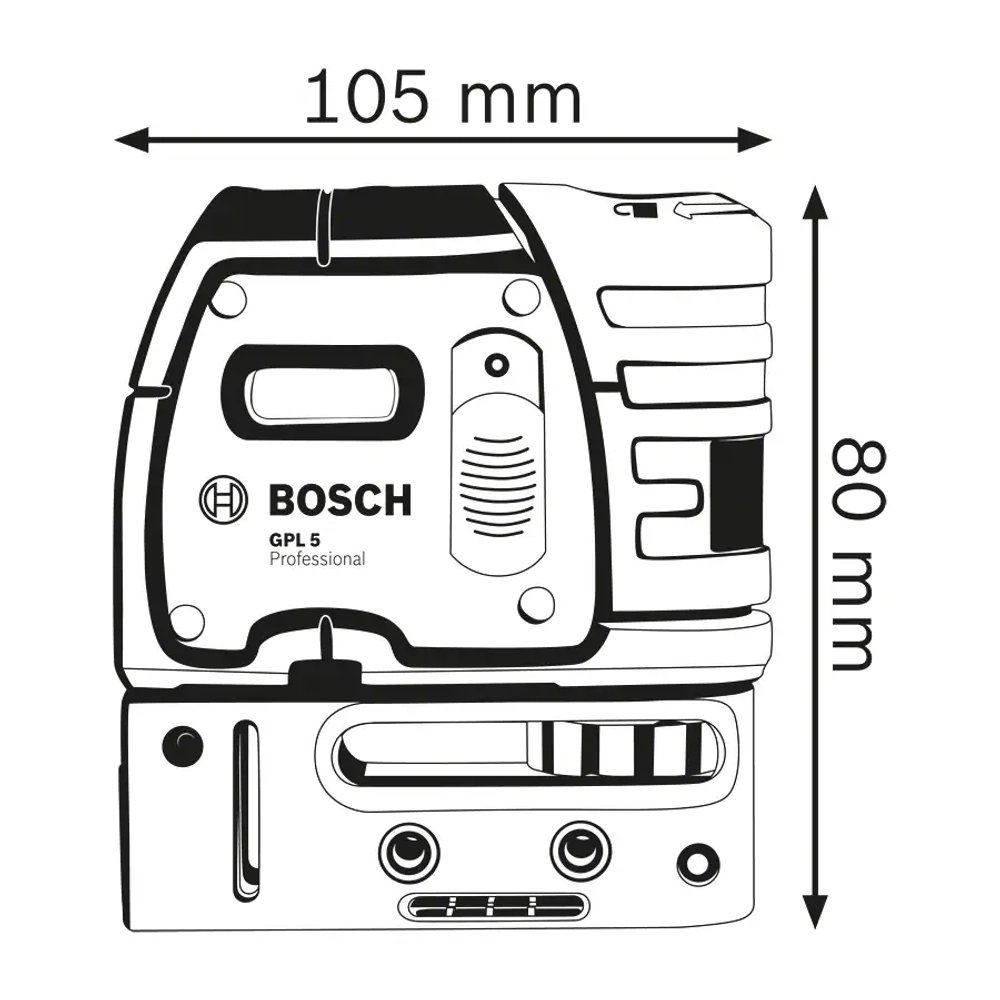 Точечный лазерный нивелир GPL 5 Professional BOSCH 0601066200