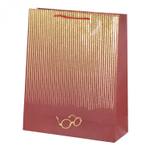 Пакет подарочный бумажный Alingar, (XL) 31х40х12 см, вертикальный, "Для него", матов. ламинация, глиттер, ассорти