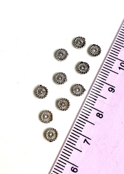 1912-р Бусина-спейсер, 4*1мм, родий