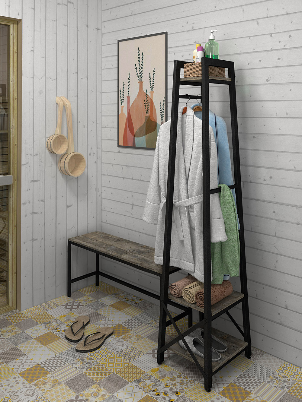 Вешалка напольная для одежды MAST loft