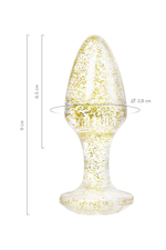 Золотистая акриловая анальная втулка - 8 см. (Цвет: золотистый)