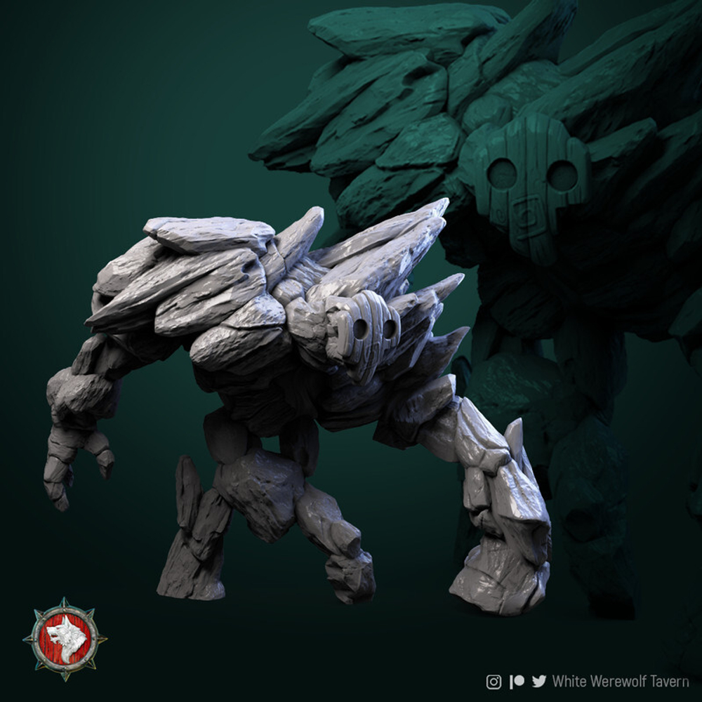 Голем монстр миниатюра для dnd, днд, pathfinder, фентези, Настольная игра, НРИ, Варгейм, РПГ