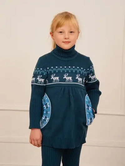 Платье туника вязаное