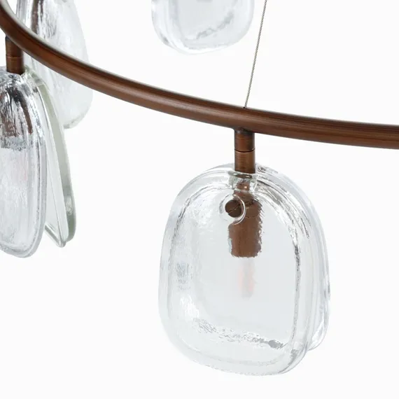 Подвесной светильник Jewel Ø81 см, прозрачный, медный