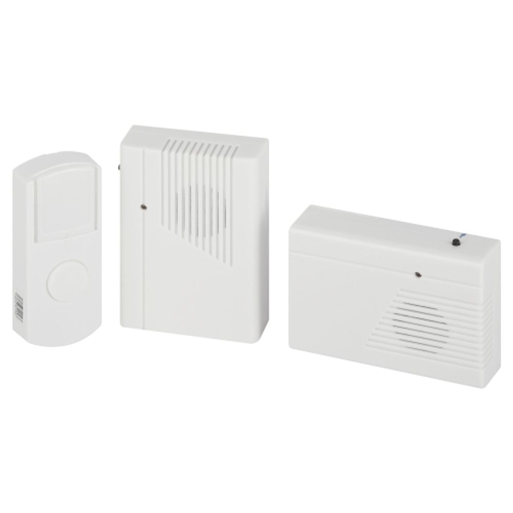 Звонок дверной ЭРА C27-2 беспроводной два динамика белый 6 мелодий | Электрозвонки беспроводные