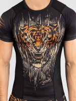 Рашгард Venum Tiger Black/Neo Orange S/S