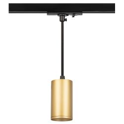 Трековый светильник однофазный ЭРА TR45-GU10 MG подвесной под лампу GU10 золото | Однофазные светильники под лампу