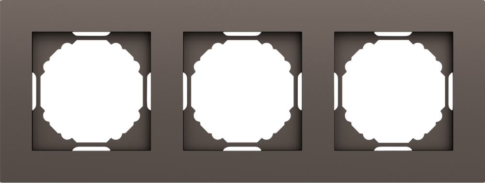 Рамка 3-я,  цвет мокко,  серия A07 Donel