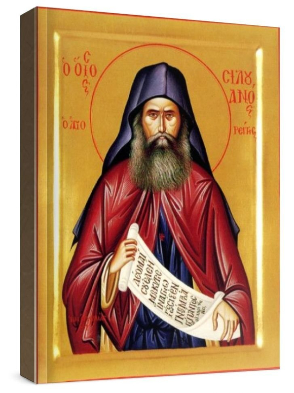 Силуан Афонский (рукописная икона)