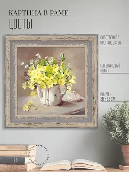 Картина на стену интерьерная на холсте 26*26 см