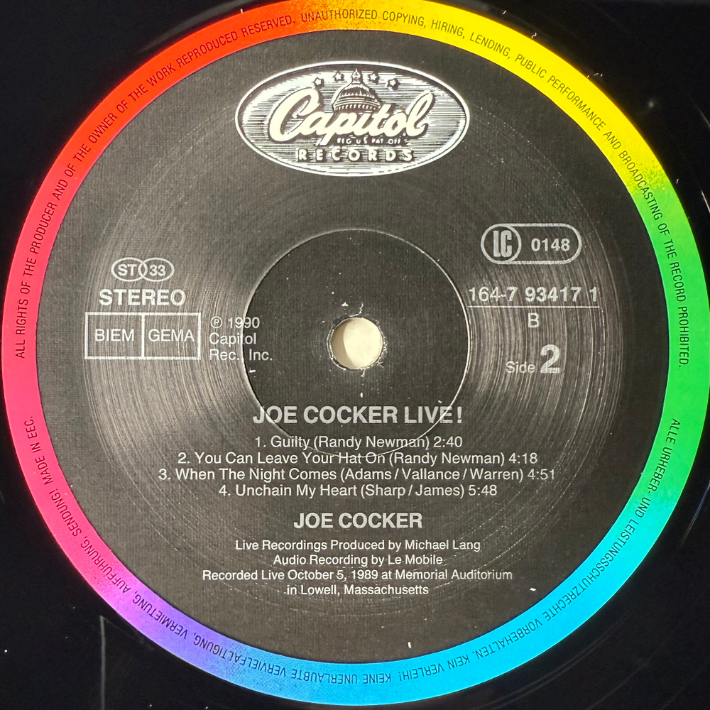 Виниловая пластинка Joe Cocker - Joe Cocker Live! 2LP