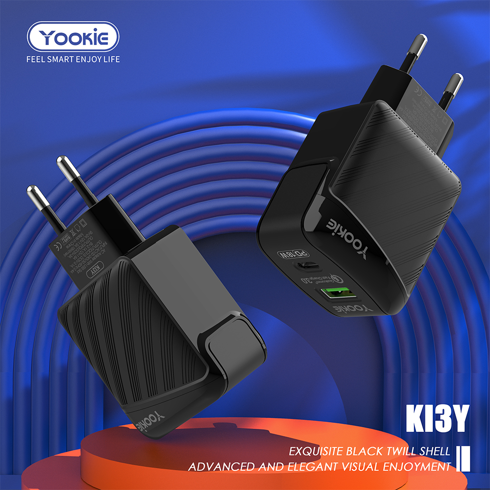 Зарядное устройство СЗУ Yookie EI3Y fast charger PD 2 3A 20W с кабелем Lightning