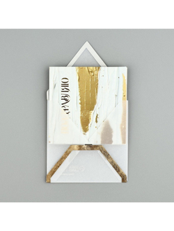 Открытка с конвертом «Поздравляю», тиснение, 7 х 7 см