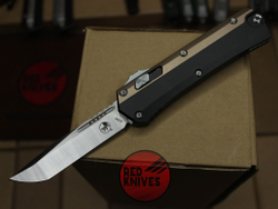 Нож Microtech 184-10 GLYKON BR Tanto T/E - коричневые вставки, клинок сатин танто