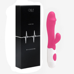 Розовый вибратор-кролик WOW с 30 режимами вибрации - 19,5 см. (Цвет: розовый)
