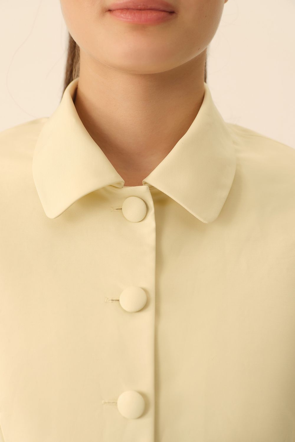 Жакет укороченный ((Baby Doll cotton edition)), сливочный