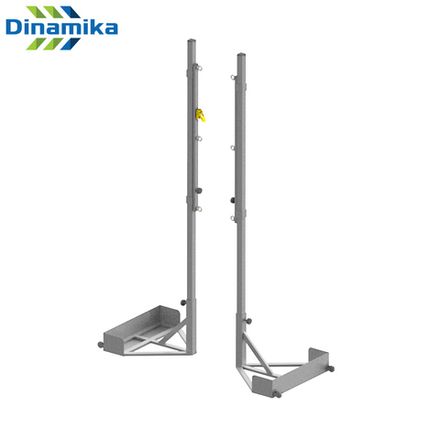 Стойки волейбольные мобильные с площадкой под противовес (цвет светло-серый)