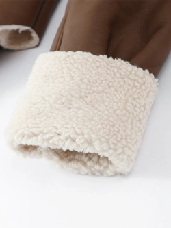 Дубленка искусственная с поясом